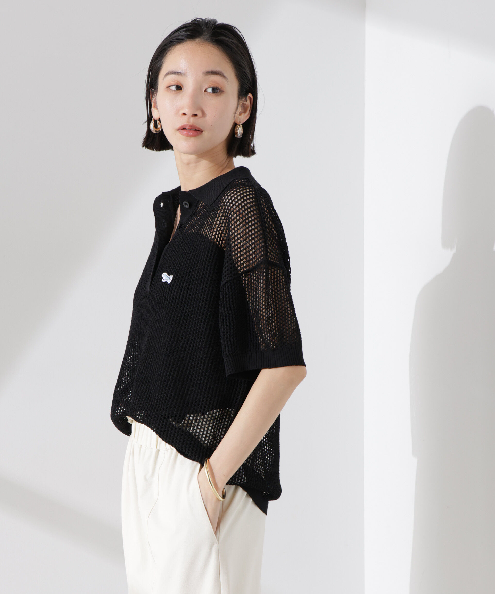 nano･universe「PENNEYS別注TheFOXメッシュポロニット」|ニット・セーター|