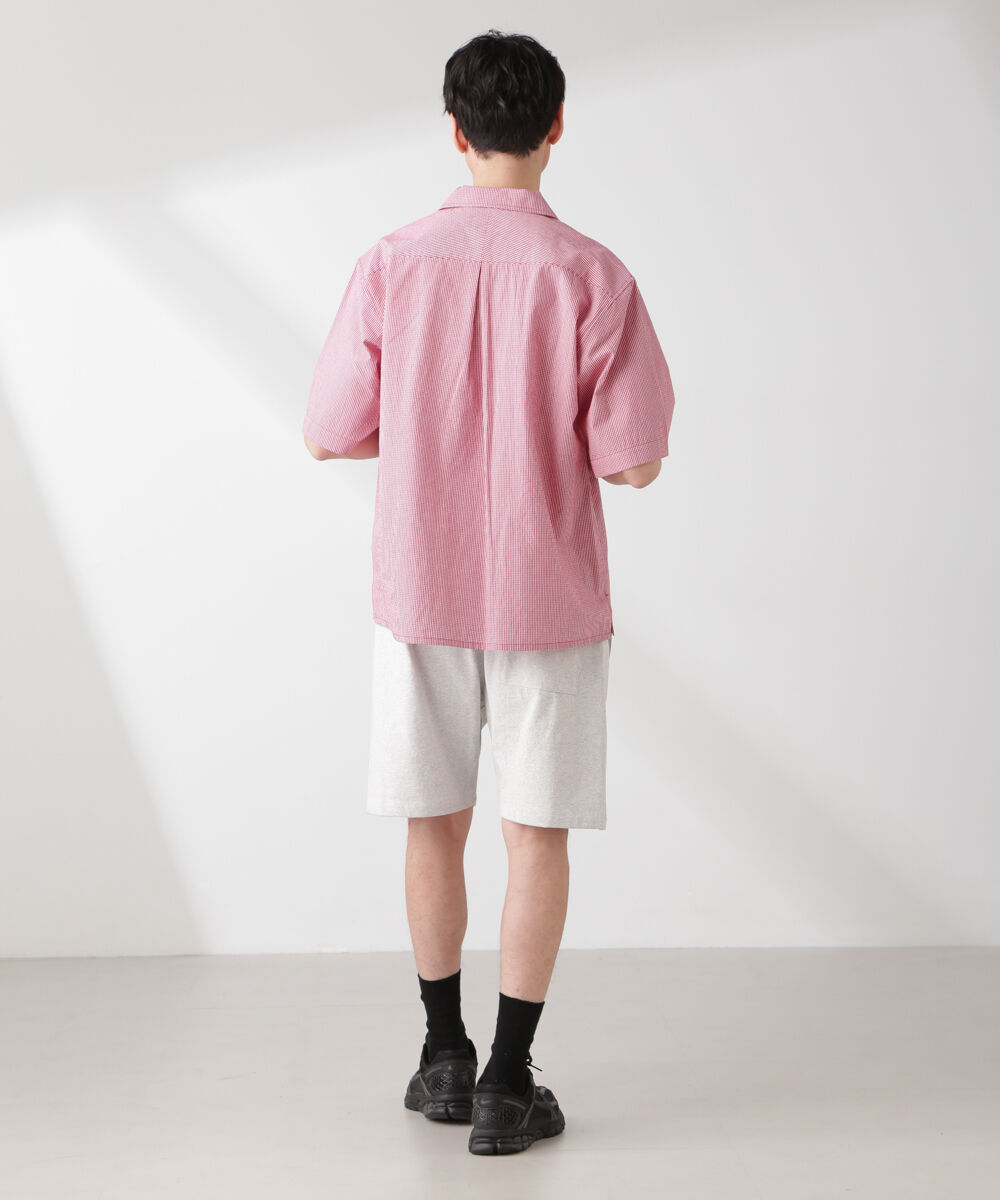 nano･universe「「NJ/CLUB」 マイクロギンガムチェックシャツ 半袖」|シャツ・ブラウス|