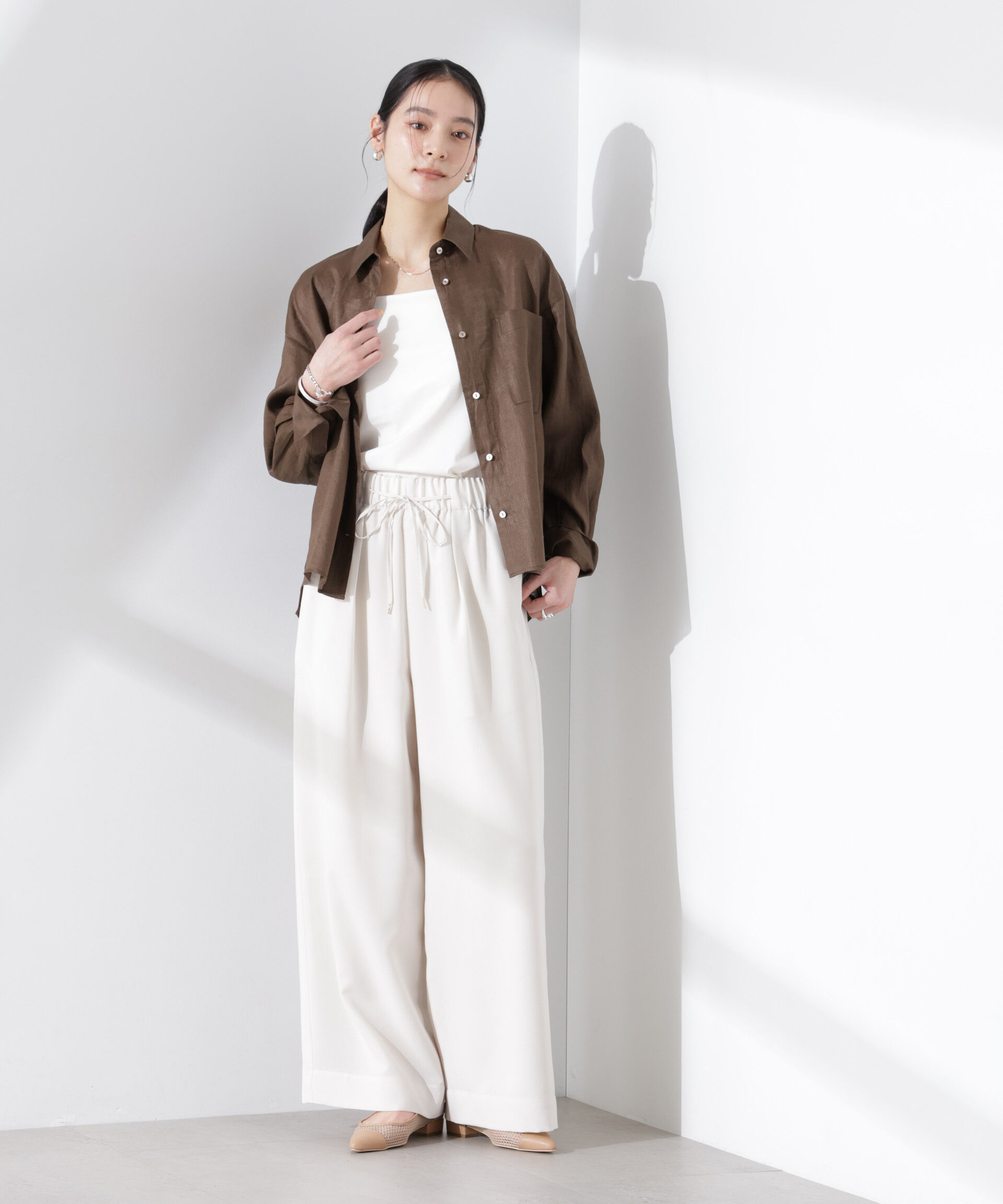 nano･universe「ストレッチポンチカップ付きベアトップキャミソール」|Tシャツ・カットソー|