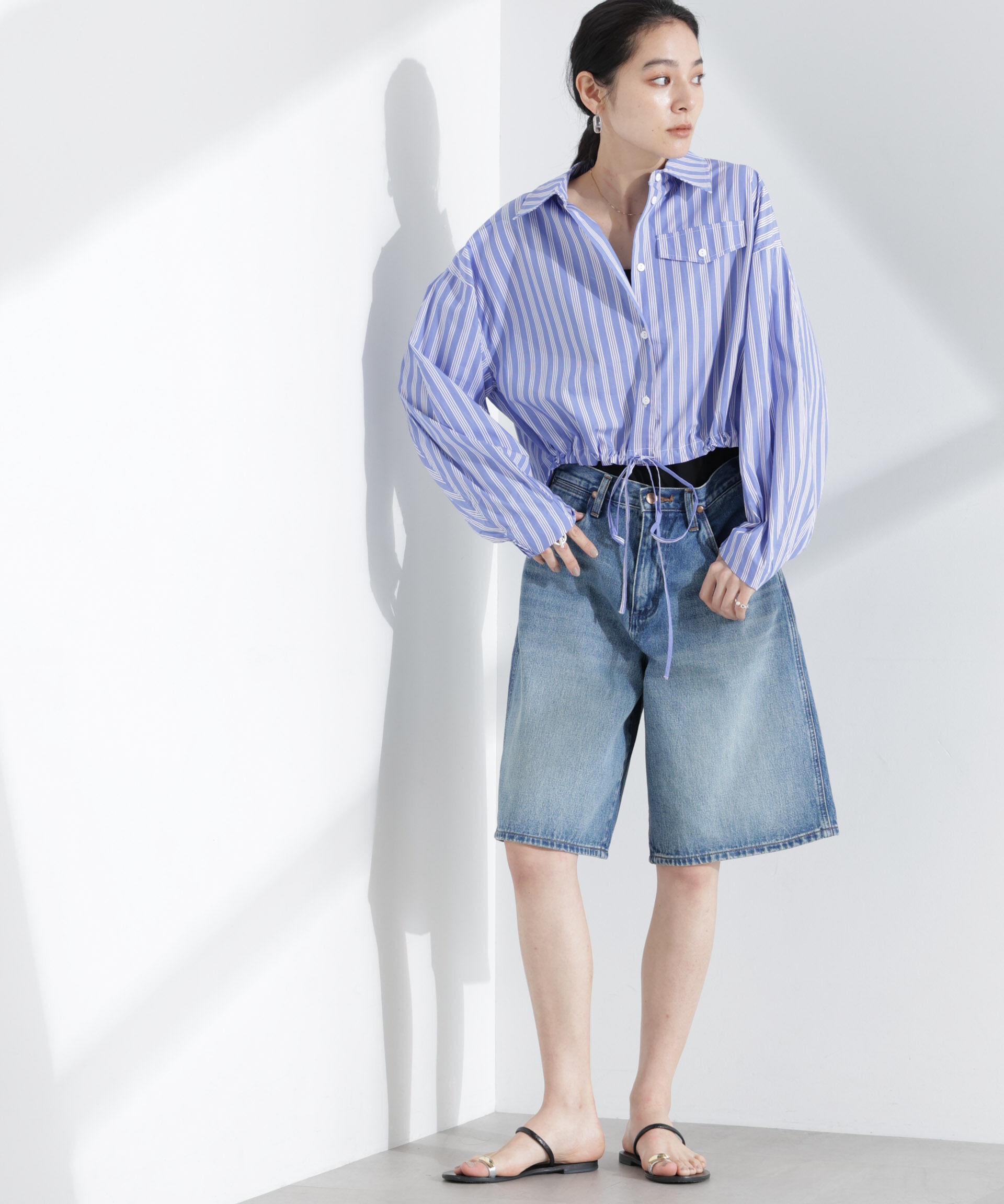 nano･universe「Wrangler/DENIM SHORTS」|チノ|