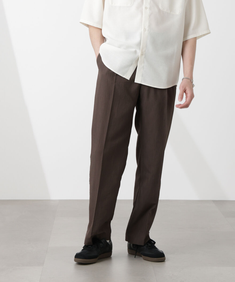 nano･universe「セオアルファ スラックス（セットアップ可）」|チノ|ブラウン