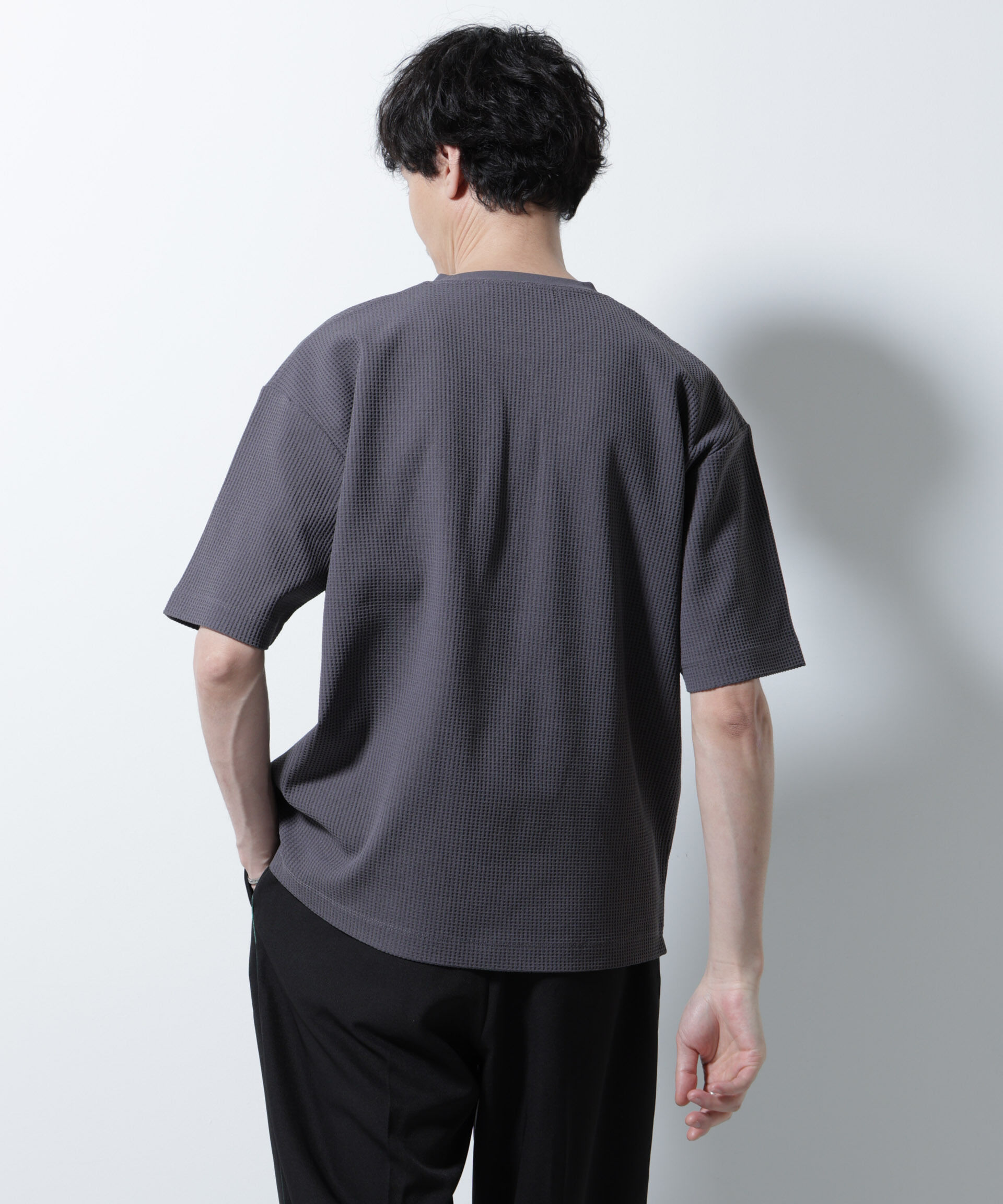 nano･universe「ドライソフトワッフルTシャツ 半袖」|Tシャツ・カットソー|