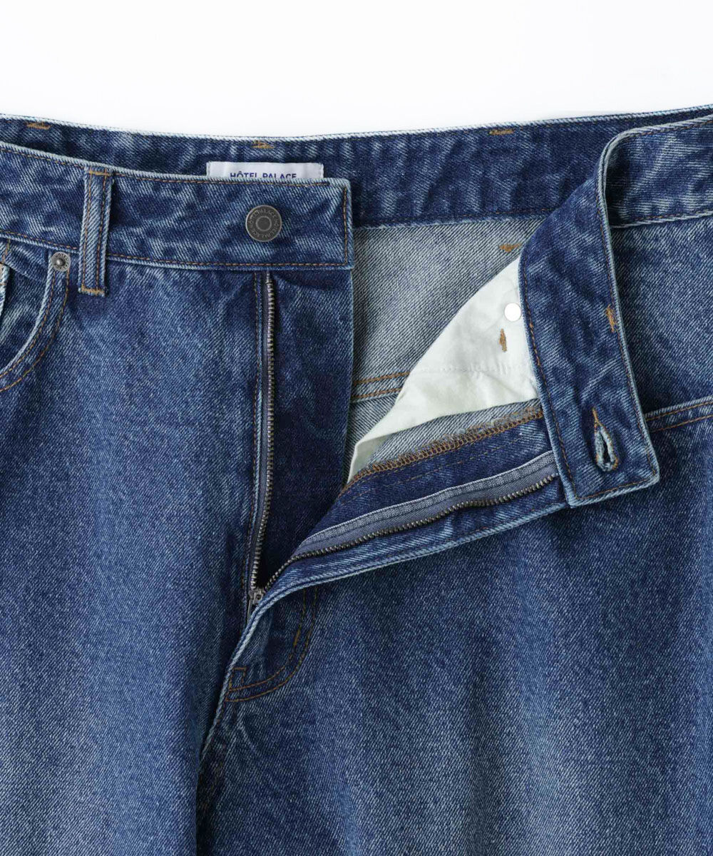  「「HOTEL PALACE」オテルパラス 13ozバイオブリーチルーズシルエットデニムパンツ」|デニム|