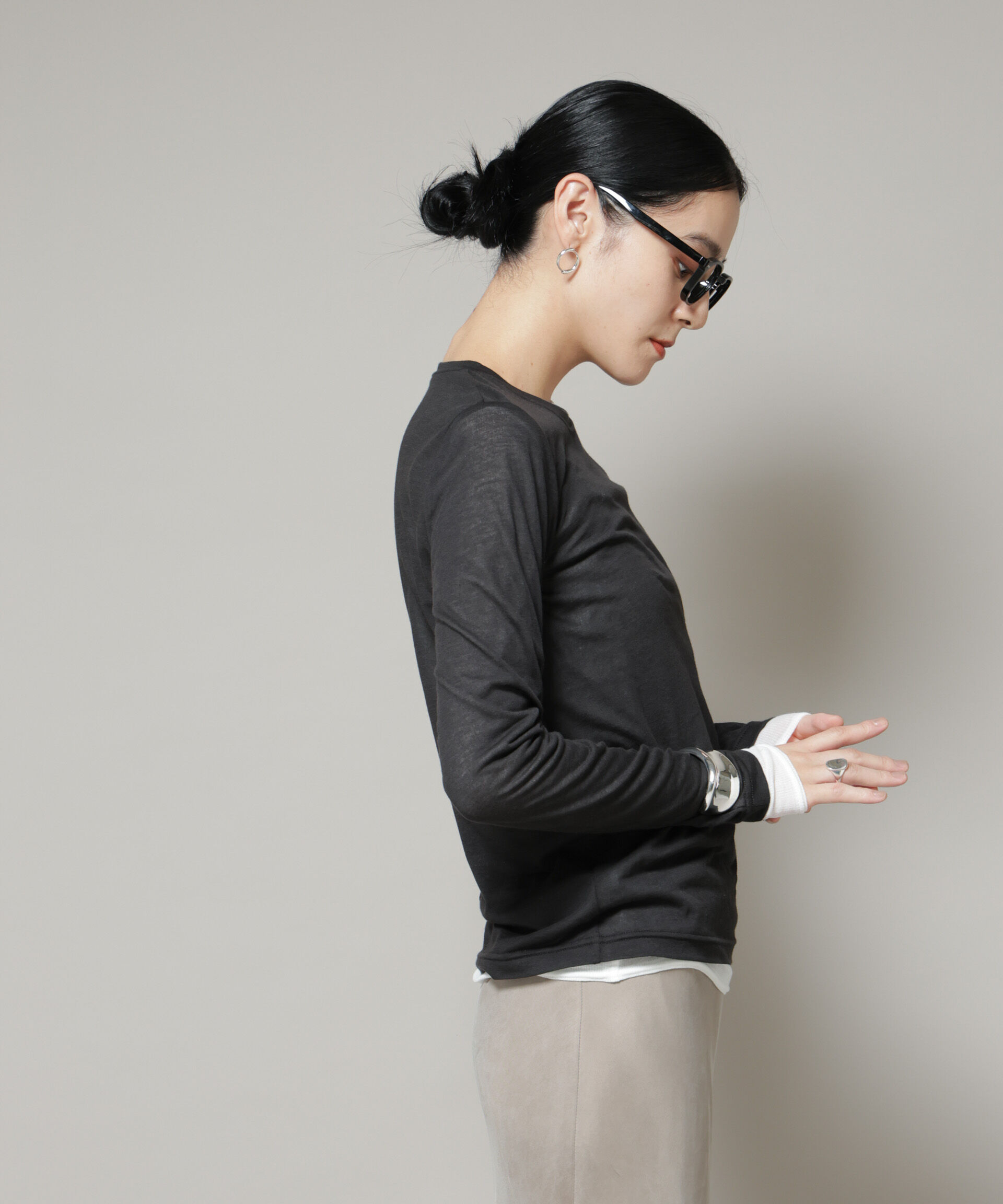 nano･universe「シアーテレコ＆天竺ロンTeeセット」|Tシャツ・カットソー|