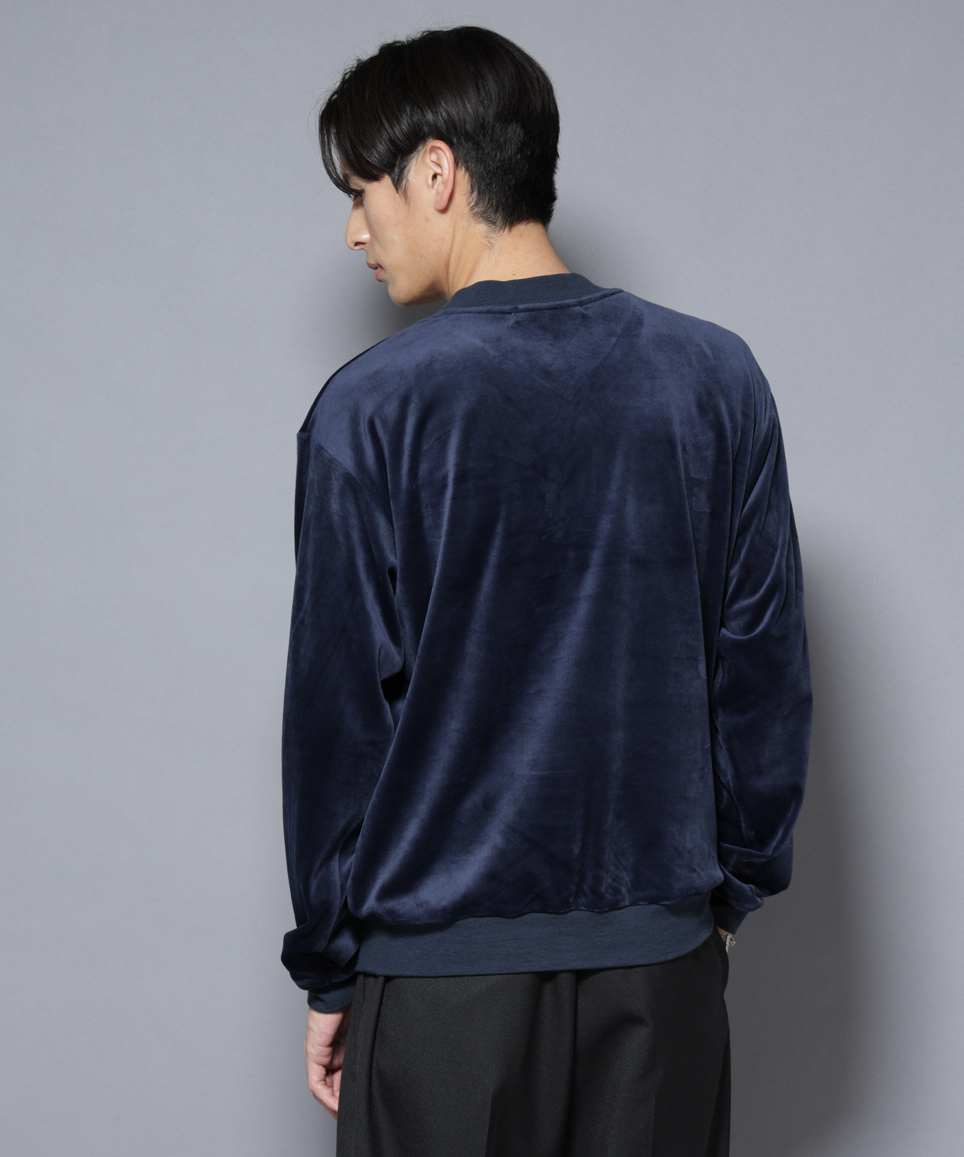 nano･universe「ベロアプルオーバー Vネックスウェット」|Tシャツ・カットソー|