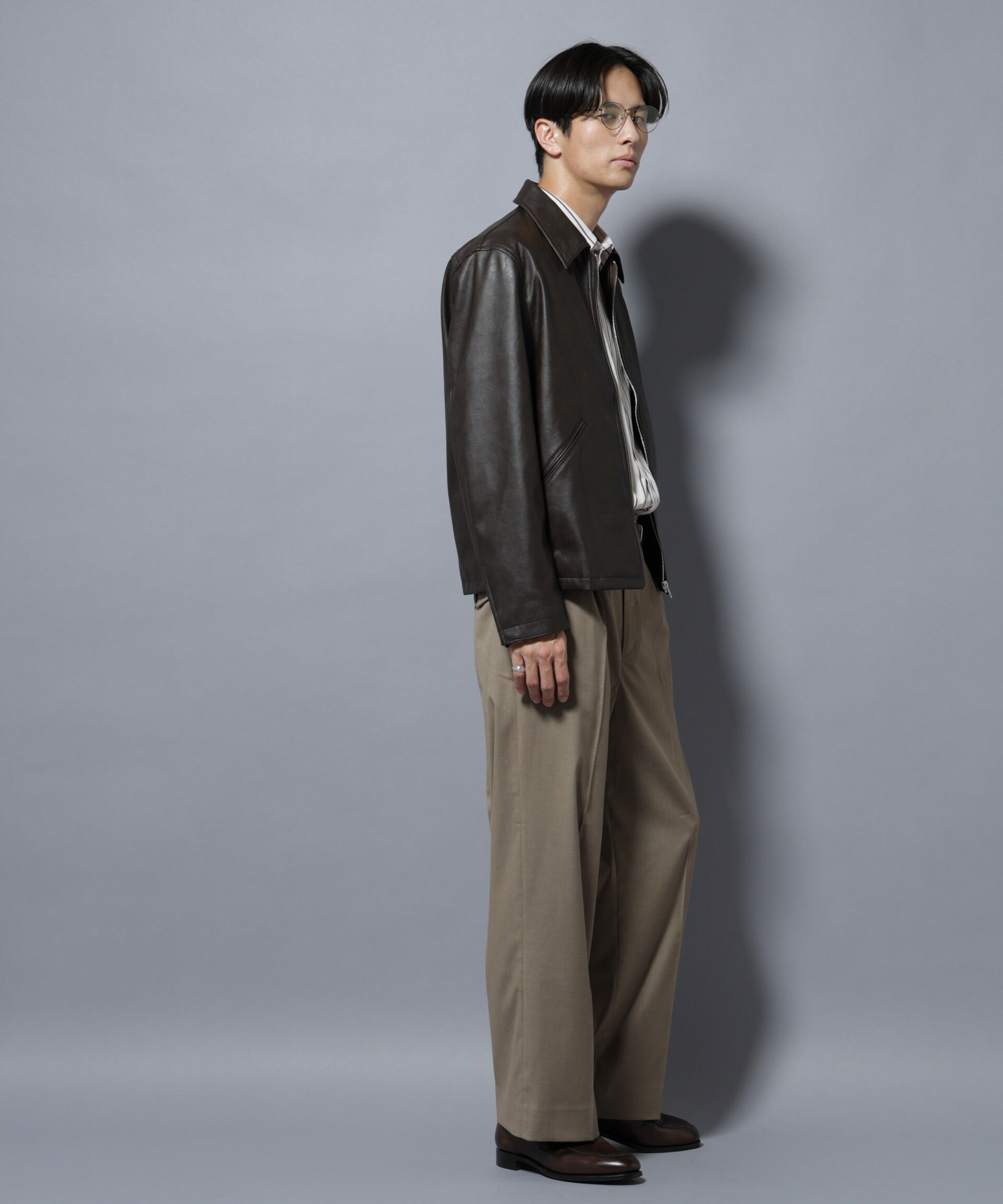 nano･universe「DELEGANTEエアリーサキソニー/CHK/ST ストレートFITパンツ(セットアップ可)」|チノ|