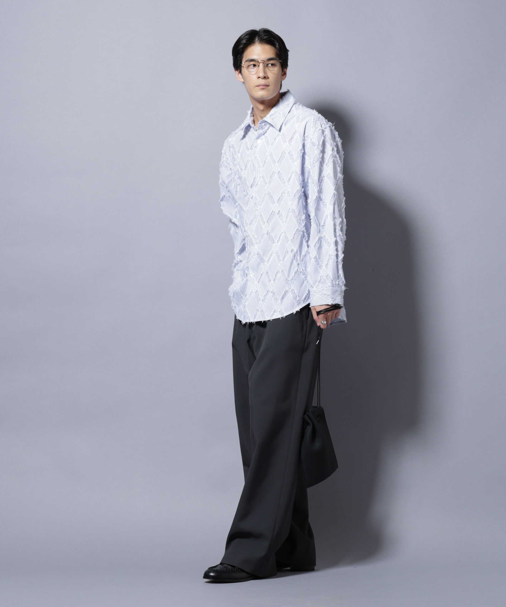 nano･universe「カットレースフリンジシャツ」|シャツ・ブラウス|