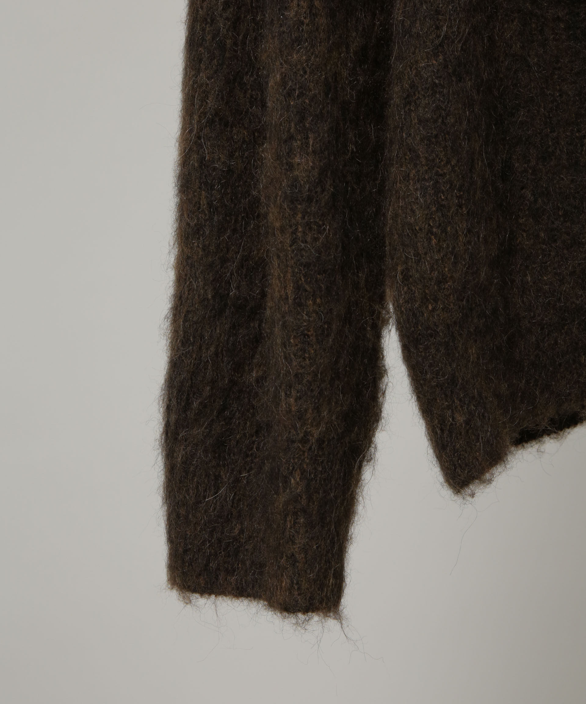 nano･universe「｢HOTEL PALACE｣ フライフロントミックスシャギーカーディガン」|ニット・セーター|