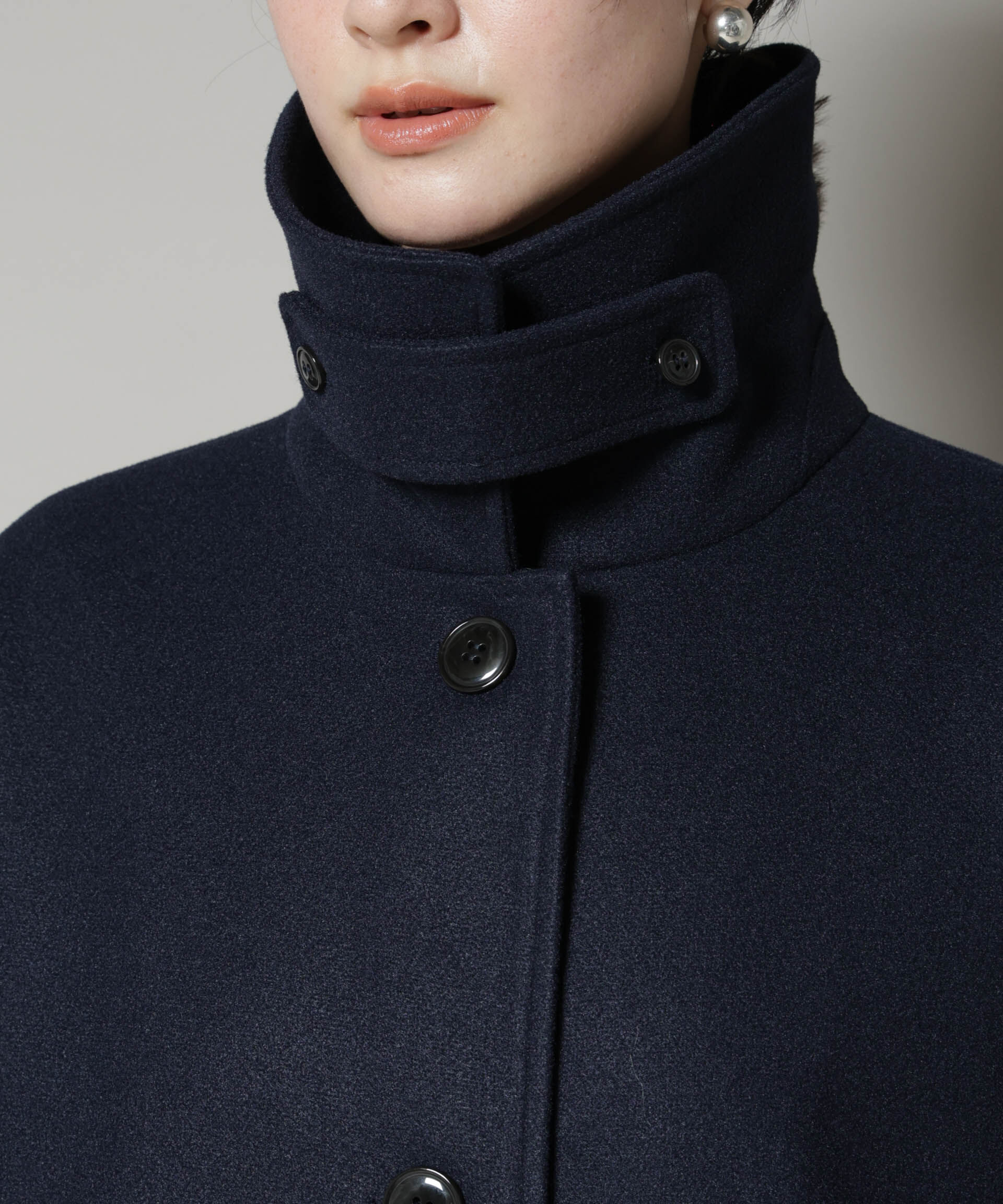 nano･universe「メルトンジャージーステンカラーコート」|その他|