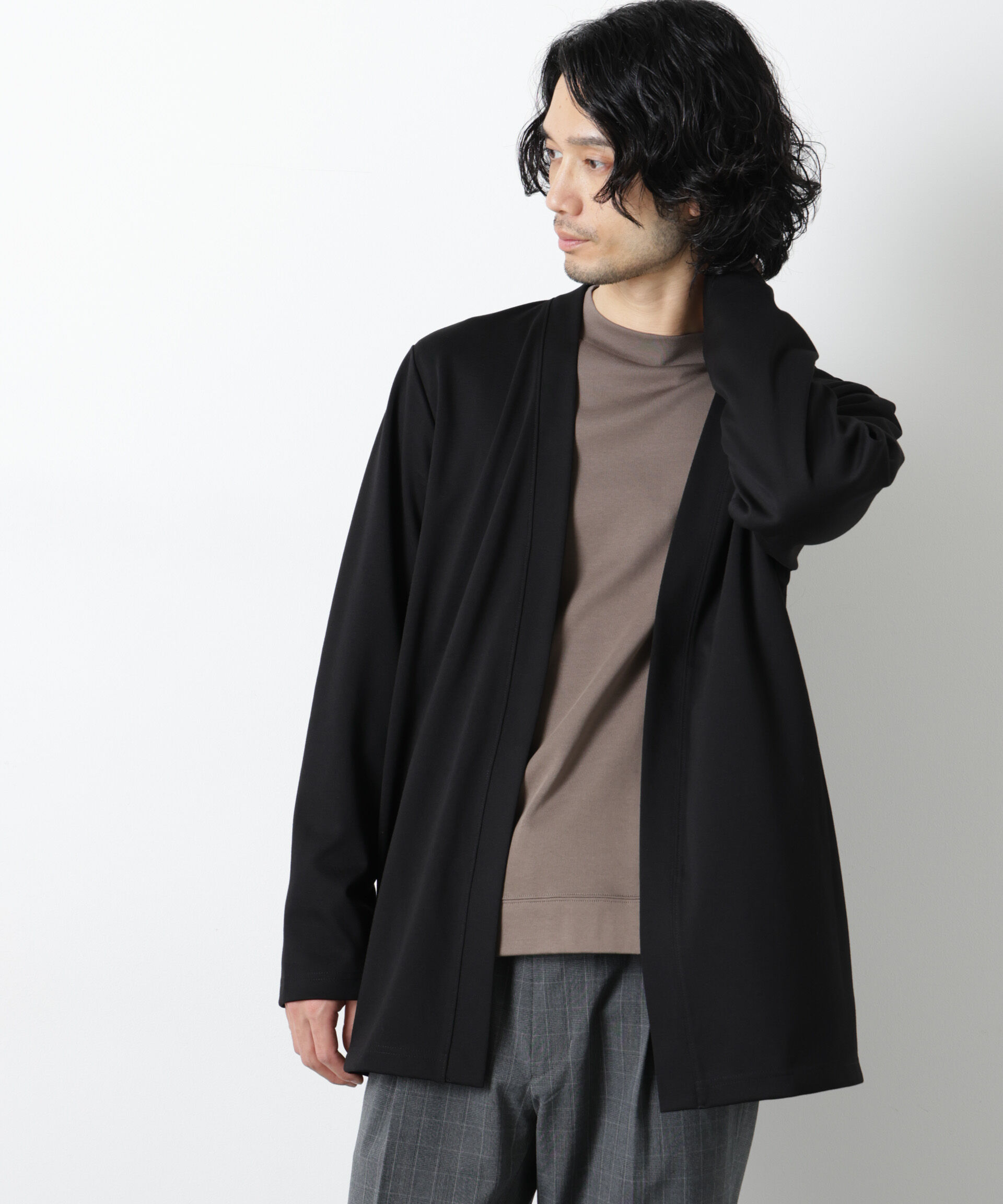 nano･universe「ダブルジャージー着流しカーディガン」|Tシャツ・カットソー|