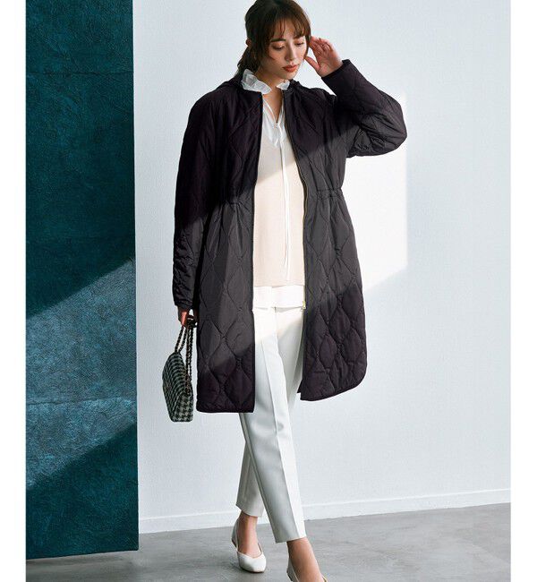 23区「【洗える/撥水加工】中綿 ロング パディング アウター」|ダウン|
