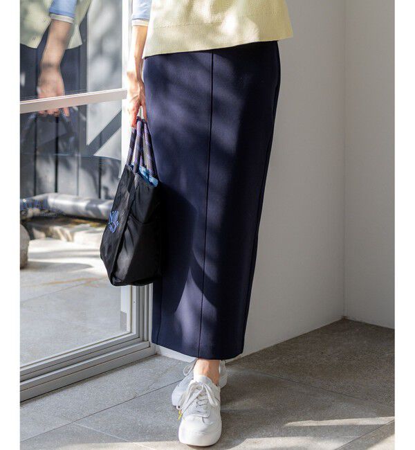 23区「コットンダンボール スカート」|スカート|ネイビー系