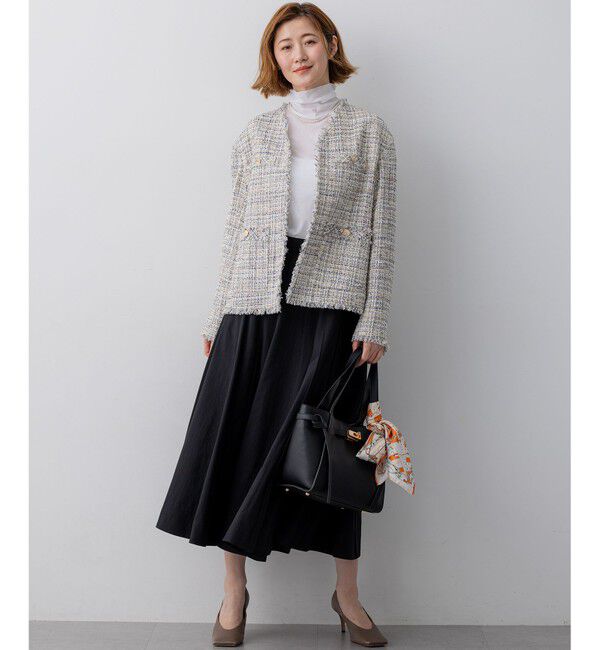 23区「【FUDGE掲載】マットライトタフタ フレアスカート」|スカート|