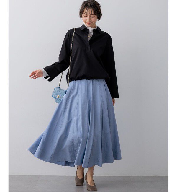 23区「【FUDGE掲載】マットライトタフタ フレアスカート」|スカート|