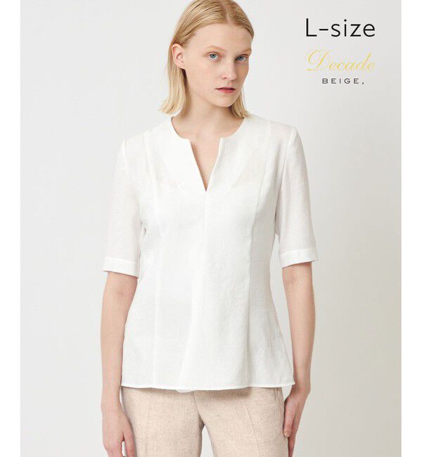BEIGE,「【L-size】CAROLE / ペプラムブラウス」|シャツ・ブラウス|White&times;Sand