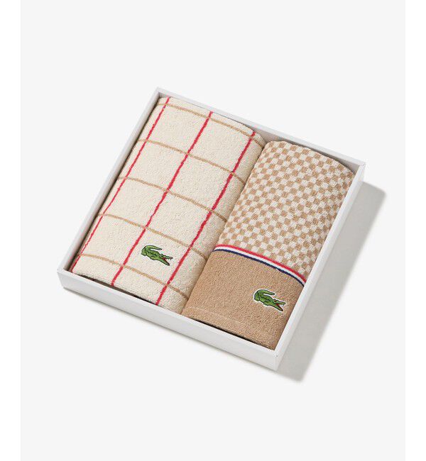 LACOSTE「フェイスタオル＆ゲストタオル ギフトセット」|タオル|