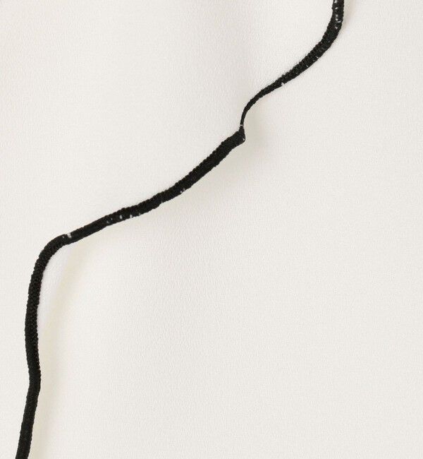 NOLLEY'S「ストレッチジョーゼット配色フリルブラウス」|シャツ・ブラウス|