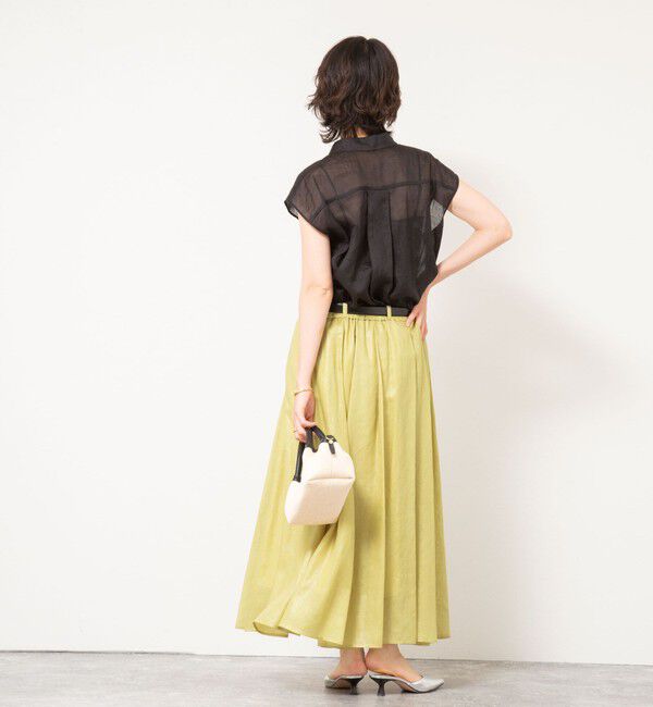 NOLLEY'S「シアーチンツタックスカート」|フレア|