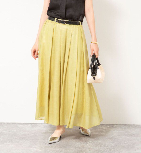 NOLLEY'S「シアーチンツタックスカート」|フレア|