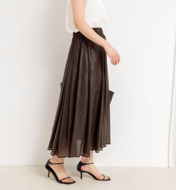 NOLLEY'S「シアーチンツタックスカート」|フレア|