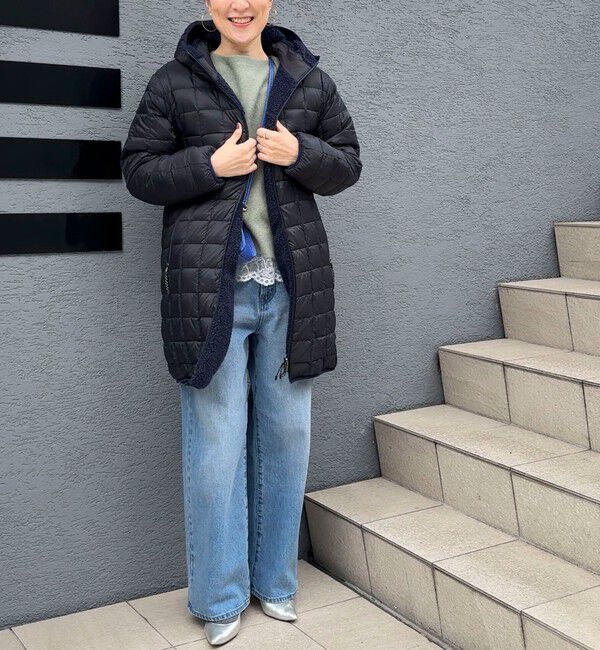 NOLLEY'S「◇【WEB限定】【TAION/タイオン】別注ボア&times;ダウンフードコート(リバーシブル) 」|ダウン|