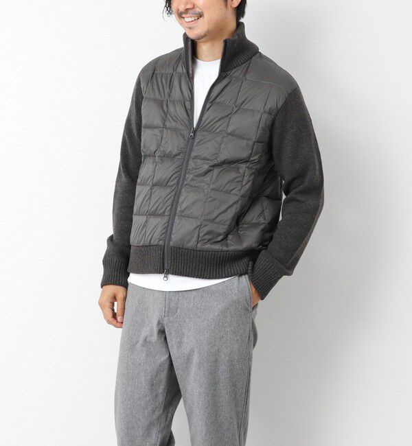 NOLLEY'S goodman「【TAION/タイオン】別注HI NECK DOWN JKT WITH SLEEVE KNIT 25AW」|ブルゾン・スタジャン|