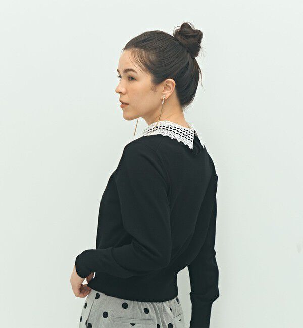 NOLLEY'S「《手洗い可能》襟レース2WAYプルオーバーニット」|ニット・セーター|