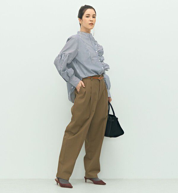 NOLLEY'S「パール釦ビブヨーク4WAYフリルブラウス」|シャツ・ブラウス|