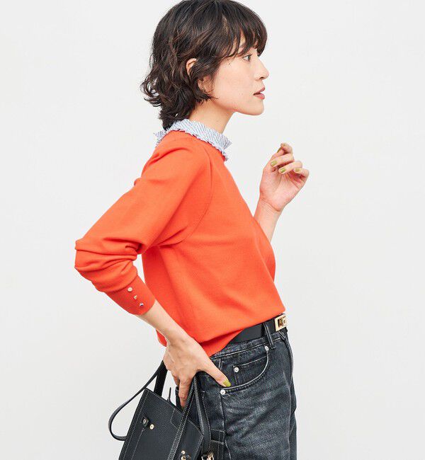 NOLLEY'S「プリーツ衿取り外しプルオーバーニット」|ニット・セーター|