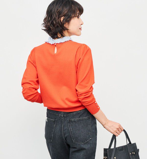 NOLLEY'S「プリーツ衿取り外しプルオーバーニット」|ニット・セーター|