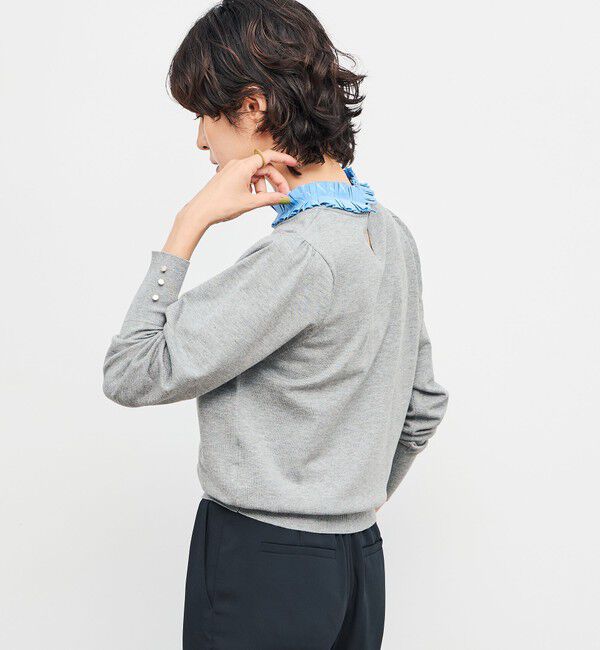 NOLLEY'S「プリーツ衿取り外しプルオーバーニット」|ニット・セーター|