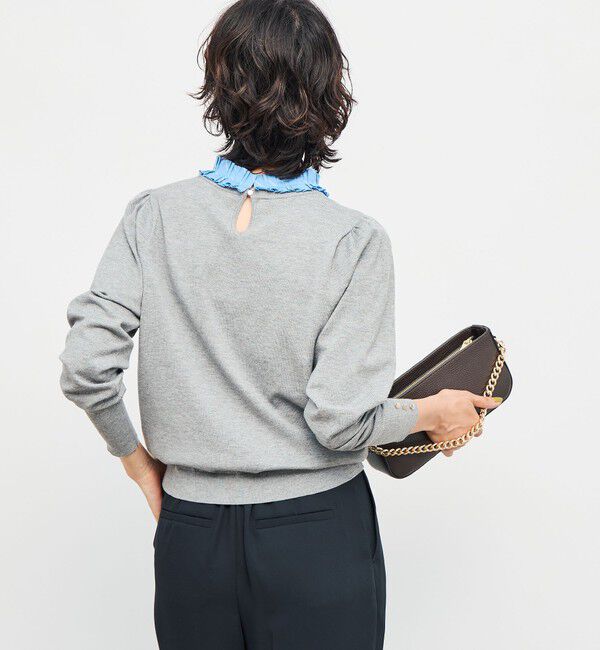 NOLLEY'S「プリーツ衿取り外しプルオーバーニット」|ニット・セーター|