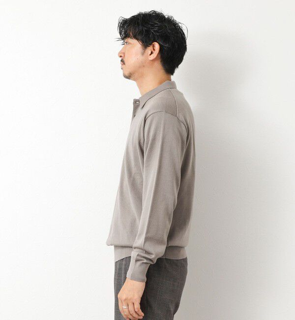 NOLLEY'S goodman「14G成型 ウォッシャブル NSN長袖ポロニット 25AW」|ニット・セーター|