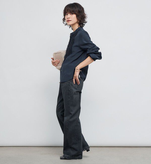 NOLLEY'S「ウォッシャブル前チュールフリルブラウス」|シャツ・ブラウス|