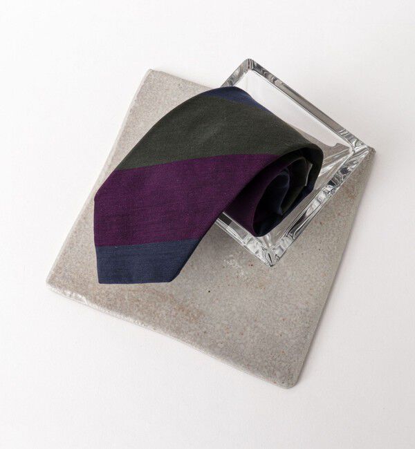 NOLLEY'S goodman「BBC スリーステップストライプネクタイ 25AWコレクション」|ネクタイ・蝶ネクタイ|グリーン系1