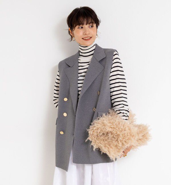 NOLLEY'S「《手洗い可能》ミラノリブニットベスト」|ベスト・ジレ|