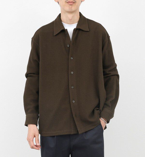 NOLLEY'S goodman「ウォッシャブル ニットシャツ 25AW」|シャツ・ブラウス|ブラウン