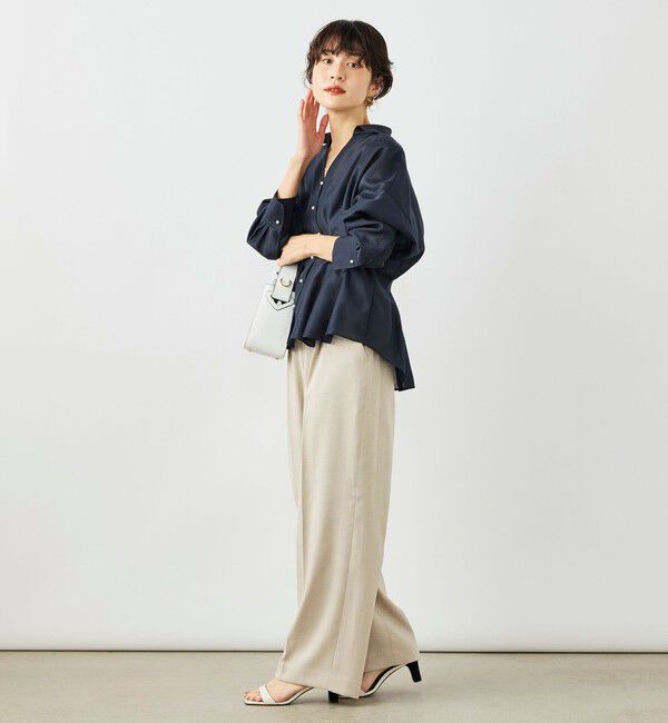 NOLLEY'S「ウォッシャブルパール釦スキッパータックブラウス」|シャツ・ブラウス|
