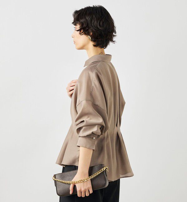 NOLLEY'S「ウォッシャブルパール釦スキッパータックブラウス」|シャツ・ブラウス|