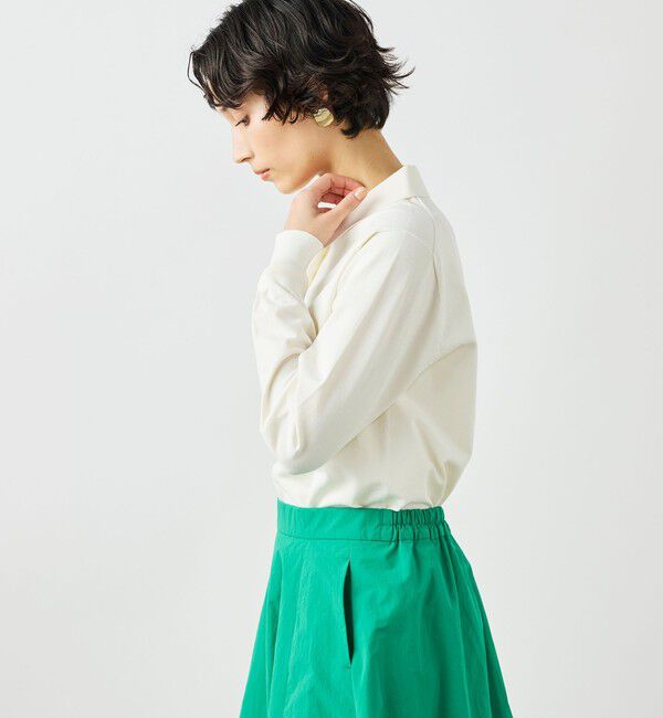 NOLLEY'S「《手洗い可能》コットンテックスポロニット」|ニット・セーター|