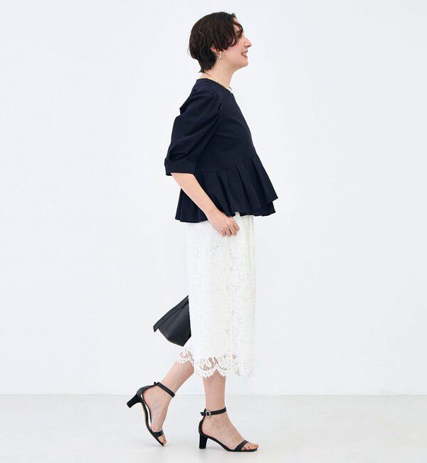 NOLLEY'S「ウォッシャブルサラドラトリコットペプラムブラウス」|シャツ・ブラウス|