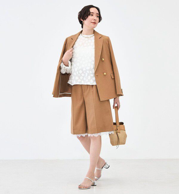 NOLLEY'S「《セットアップ対応》ウォッシャブルハイスペック麻調2WAYハーフパンツ」|その他|