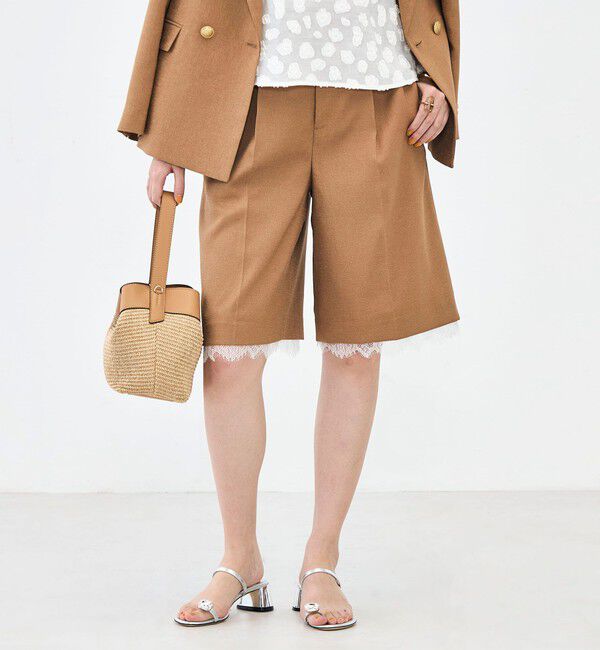 NOLLEY'S「《セットアップ対応》ウォッシャブルハイスペック麻調2WAYハーフパンツ」|その他|