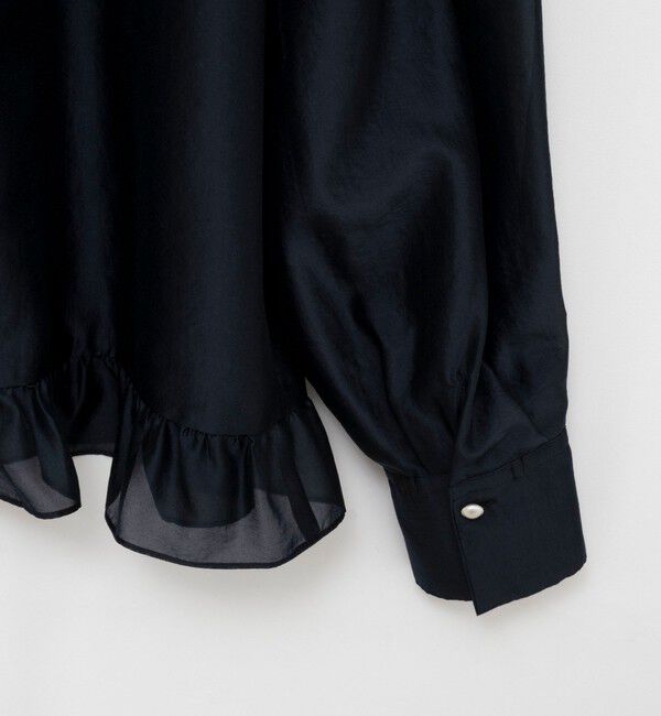 NOLLEY'S「ウォッシャブルシアー裾フリルブラウス」|シャツ・ブラウス|