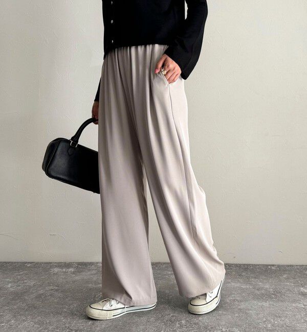 fredy emue「【累計販売数4万本突破！】とろみツイルストレートイージーパンツ」|チノ|ベージュ