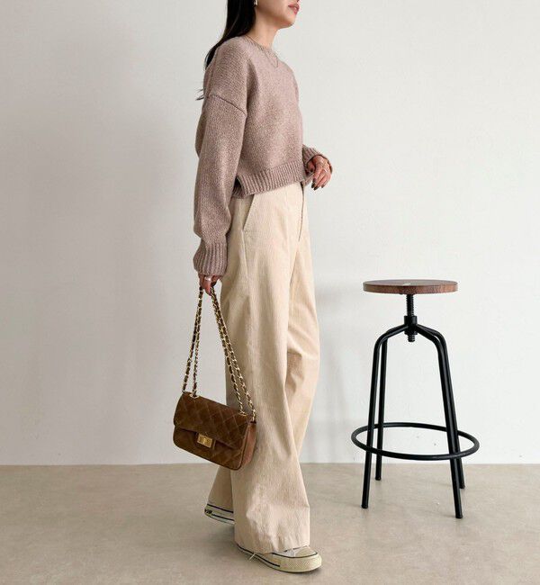 fredy emue「キラキラクロップド丈ニットプルオーバー」|ニット・セーター|