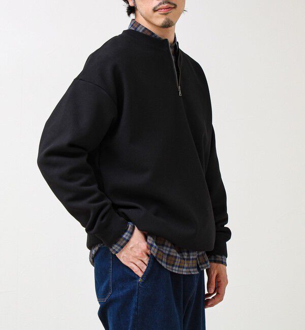 GLOSTER「ワッフルフリース ハーフジッププルオーバー」|スウェット・ジャージ|