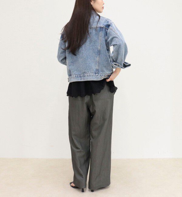 fredy emue「【低身長サイズ34有り】ライトシャンブレーデニムイージーパンツ」|チノ|