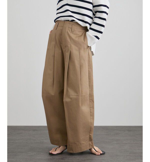 SALON adam et rope'「【WEB限定】コットンツイルワイドフォルムパンツ / 新色追加」|チノ|ベージュ(27)