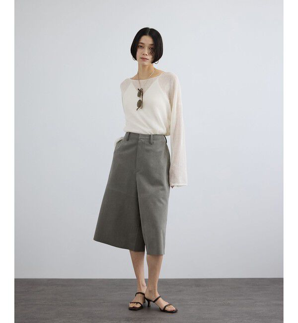 SALON adam et rope'「オーガニックリネンシアーボートネックプルオーバー」|ニット・セーター|